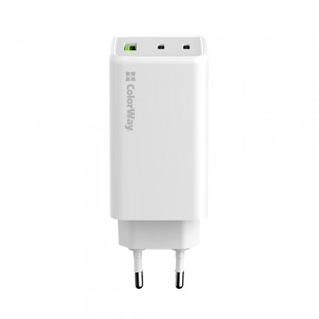Зарядний пристрій ColorWay GaN Mini 100W PD Port PPS USB (USB-2C1A) White (CW-CHS061PD-WT)