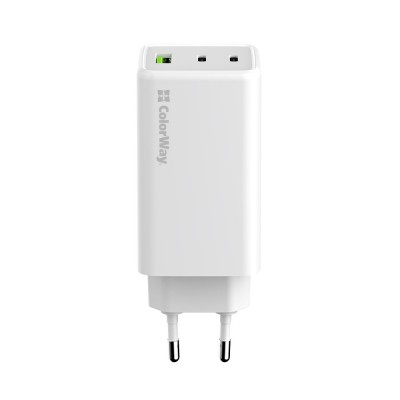 Зарядний пристрій ColorWay GaN Mini 100W PD Port PPS USB (USB-2C1A) White (CW-CHS061PD-WT)