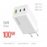 Зарядний пристрій ColorWay GaN Mini 100W PD Port PPS USB (USB-2C1A) White (CW-CHS061PD-WT)