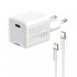 Зарядний пристрій ColorWay GaN Mini 20W PD Port PPS USB-C White (CW-CHS059PD-WT) + кабель Lightning