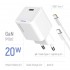 Зарядний пристрій ColorWay GaN Mini 20W PD Port PPS USB-C White (CW-CHS059PD-WT) + кабель Lightning