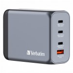 Зарядний пристрій Verbatim GaN 200 W 4 ports (2xUSB-C-100 W,USB-C-65 W /USB-A -3.0) (32204)