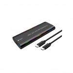 Кишеня Dynamode зовн. для M.2 SSD NVMe/SATA combo ч-з USB3.2 GEN2 Type-C безгвинт. алюм. матова сіра