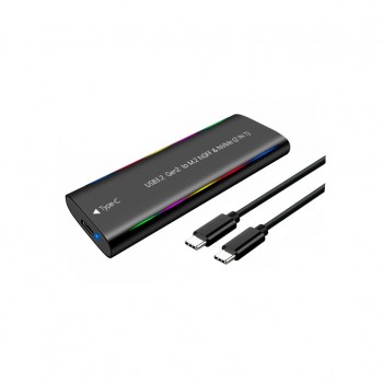 Кишеня Dynamode зовн. для M.2 SSD NVMe/SATA combo ч-з USB3.2 GEN2 Type-C безгвинт. алюм. матова сіра
