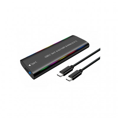 Кишеня Dynamode зовн. для M.2 SSD NVMe/SATA combo ч-з USB3.2 GEN2 Type-C безгвинт. алюм. матова сіра