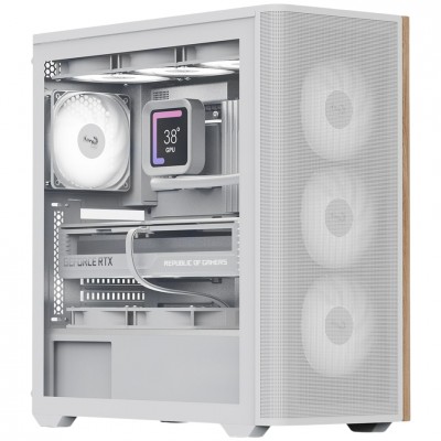 Корпус AeroCool D501A-G-WT-v2 White (ACCM-DS01043.21)
