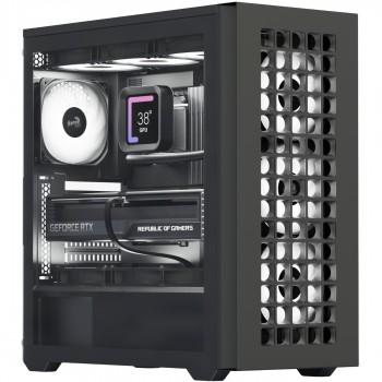 Корпус AeroCool D502A-G-BK-v1 Black (ACCM-DS02043.11)