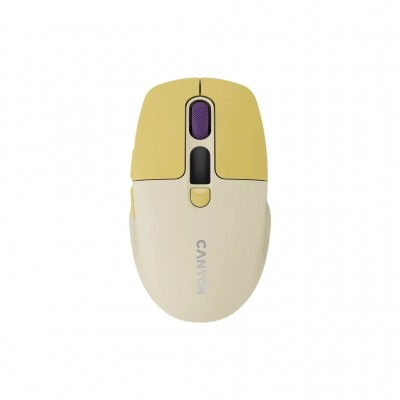 Миша Canyon MW-26 LCD Silent Wireless/Bluetooth Yellow (CNS-CMSW26Y)