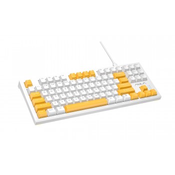 Клавіатура Aula F3032 White keycaps plus 21 Yellow keys KRGD Brown (6948391201757)