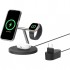 Зарядний пристрій Belkin 3in1 Magnetic Pad Qi2 15W Black (WIZ032KQBK)