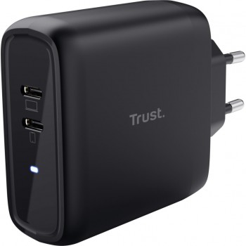 Зарядний пристрій Trust Maxo 65W 2xUSB-C PD black (25380_TRUST)
