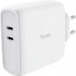 Зарядний пристрій Trust Maxo 65W 2xUSB-C PD white (25381_TRUST)
