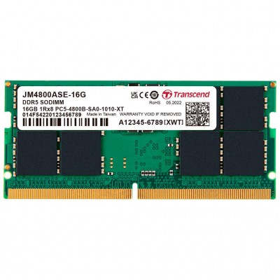 Пам'ять для ноутбука SoDIMM DDR5 16GB 4800 MHz JetRam Transcend JM4800ASE-16G
