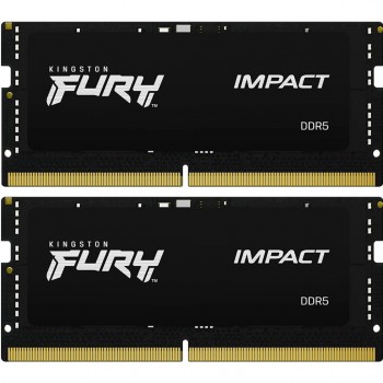 Пам'ять для ноутбука SoDIMM DDR5 32GB (2x16GB) 6000 MHz Impact Kingston Fury (ex.HyperX) KF560S38IBK2-32