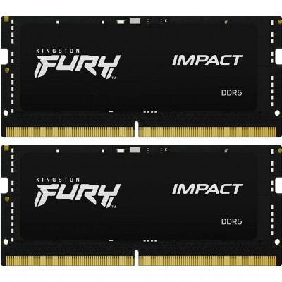 Пам'ять для ноутбука SoDIMM DDR5 32GB (2x16GB) 6000 MHz Impact Kingston Fury (ex.HyperX) KF560S38IBK2-32