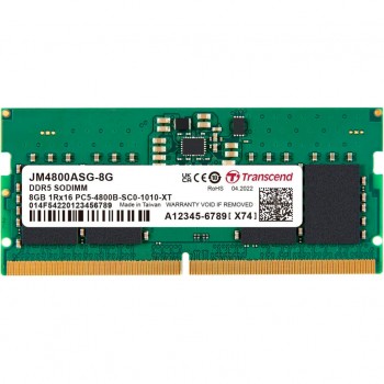 Пам'ять для ноутбука SoDIMM DDR5 8GB 4800 MHz JetRam Transcend JM4800ASG-8G