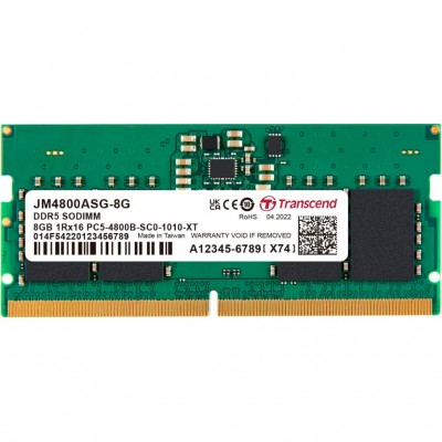 Пам'ять для ноутбука SoDIMM DDR5 8GB 4800 MHz JetRam Transcend JM4800ASG-8G