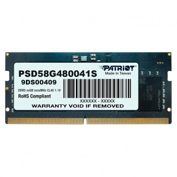 Пам'ять для ноутбука SoDIMM DDR5 8GB 4800 MHz Patriot PSD58G480041S