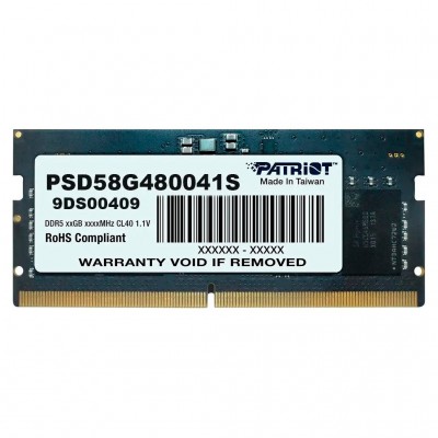 Пам'ять для ноутбука SoDIMM DDR5 8GB 4800 MHz Patriot PSD58G480041S