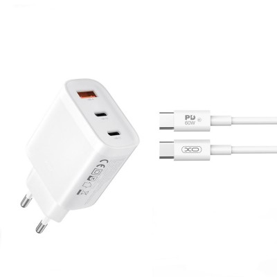 Зарядний пристрій XO L117 (2USB-С, 1USB, 3А) PD, QC 3.0 White (L117-CC.white)