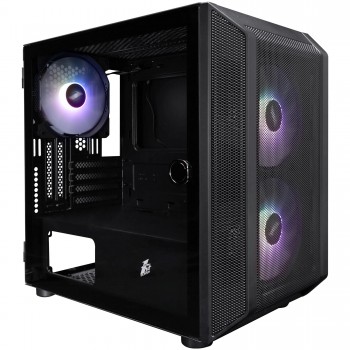 Корпус 1stPlayer D3-BK-3F7-14 Black без БЖ