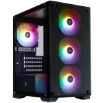 Корпус 1stPlayer X2-M-BK-4F7 Black без БЖ