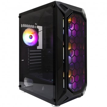 Корпус 1stPlayer X6-BK-4F1 Black без БЖ