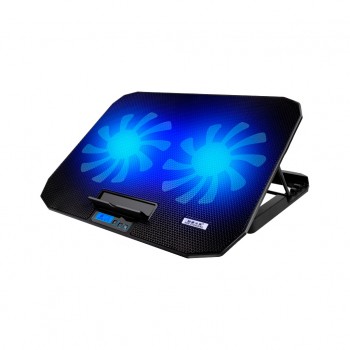 Підставка до ноутбука IceCoorel 10-18", 2*125mm 1400 RPM, 2*USB, 360x260x32 mm, Black (N106)