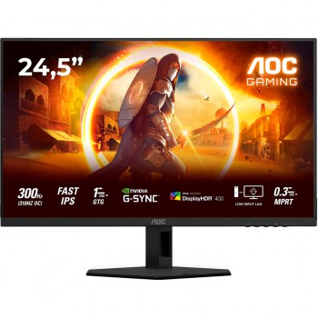 Монітор 24.5" AOC 25G4SRE, Fast IPS, 300Гц, 2xHDMI, DP, чорно-червоний