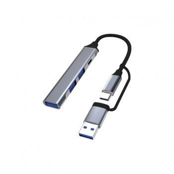 USB-хаб Dynamode USB Type-C + USB-A to 1хUSB-C 3.0 1хUSB-A 3.0 2xUS (DM-UH-314AC)