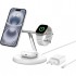 Зарядний пристрій Belkin 3in1 Magnetic Adjustable Pad Qi2 15W White (WIZ023VFWH)