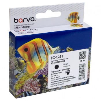 Картридж Epson T1281 (C13T12814011/C13T12814012) 255с, blac (IC-1281) BARVA
