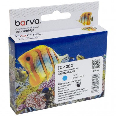 Картридж Epson T1282 (C13T12824011/C13T12824012) 260с, cyan (IC-1282) BARVA