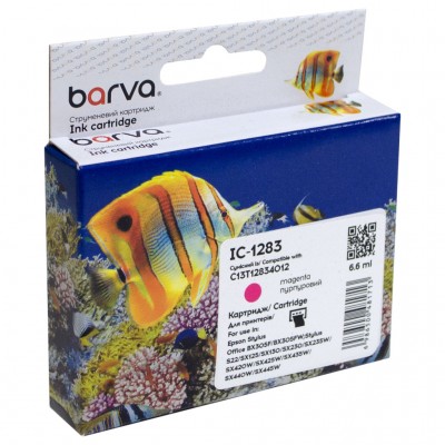 Картридж Epson T1283 (C13T12834011/C13T12834012) 160с, mage (IC-1283) BARVA