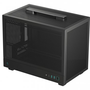 Корпус Deepcool CH160 MESH чорний Без БЖ Mini-ITX, 1x3.5"(на вибір щось одне:2.5SSD/3.5HDD/12смвент) (R-CH160-BKNMI0-G-1)