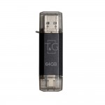 флеш USB 64GB Type-C T&G 009 Star Series Black (TG009TC-64GBK)