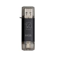 флеш USB 64GB Type-C T&G 009 Star Series Black (TG009TC-64GBK)