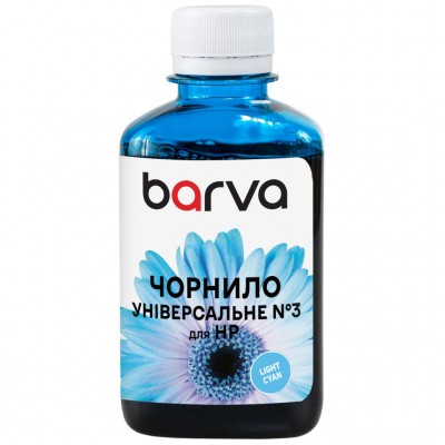 Чорнило Barva HP universal 3 180ml LCyan, water-soluble (HU3-969)