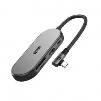 USB-хаб Armorstandart Angle USB-C to HDMI 4K, RJ45, PD, 2USB, SD, microS (ARM86022)