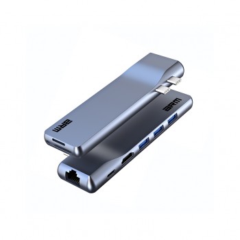 USB-хаб Armorstandart For MacBook M-Series HDMI 4K, RJ45, PD, 3USB, SD, (ARM69367)