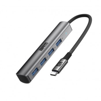 USB-хаб Armorstandart USB-C to 4USB Grey (ARM69364)
