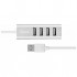 USB-хаб Hoco USB 2.0 to 4xUSB Line machine HB1 Silver (6957531038146)