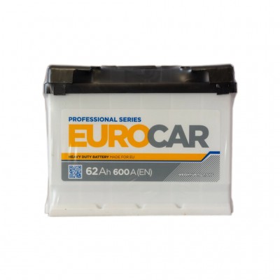 Акумулятор автомобільний EUROCAR 6СТ-62АЗ (1) (+/-) (L2) 600А 12V (E)