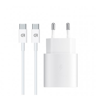 Зарядний пристрій Armorstandart AR-TA800W USB-C 25W White + cable USB-C to USB-C (ARM63804)
