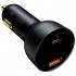 Зарядний пристрій Baseus Superme Digital Display PPS Dual Quick Charger Car Charger black (TZCCZX-01)
