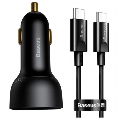 Зарядний пристрій Baseus Superme Digital Display PPS Dual Quick Charger Car Charger black (TZCCZX-01)