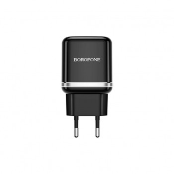 Зарядний пристрій BOROFONE BA36A High Speed USB QC3.0 18W Black (6931474715968)