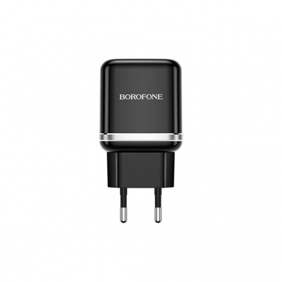 Зарядний пристрій BOROFONE BA36A High Speed USB QC3.0 18W Black (6931474715968)