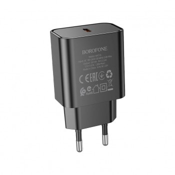Зарядний пристрій BOROFONE BA71A Power USB-C PD20W Black (6974443387957)