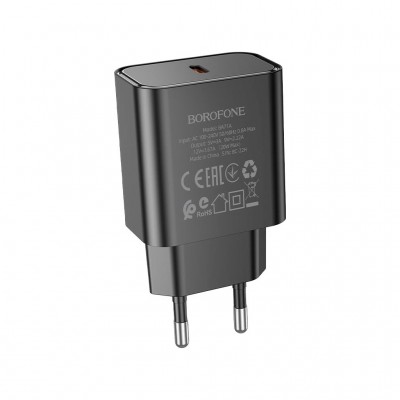 Зарядний пристрій BOROFONE BA71A Power USB-C PD20W Black (6974443387957)